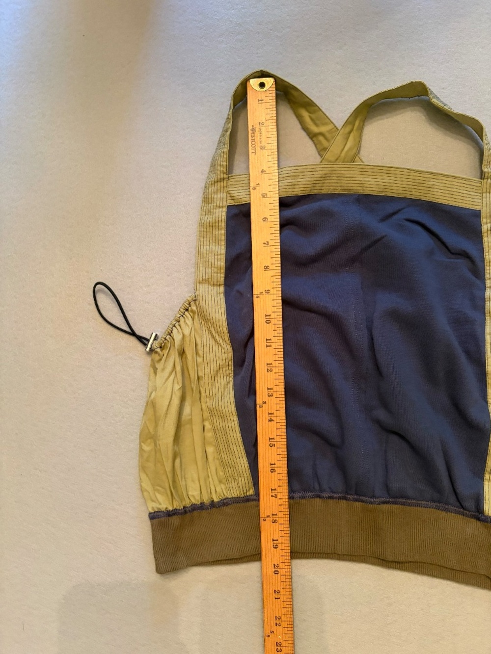 NWT Anthropologie Pilcro Blue Green Zip Side Tie Criss Cross Back Large L - Picture 7 of 9